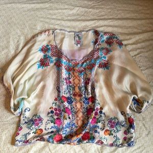 Johnny Was silk shirt